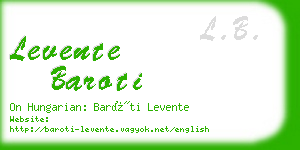 levente baroti business card